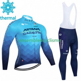 Tenue Maillot M/L + Collant à Bretelles Hiver Thermal Fleece Astana Qazaqstan 2023